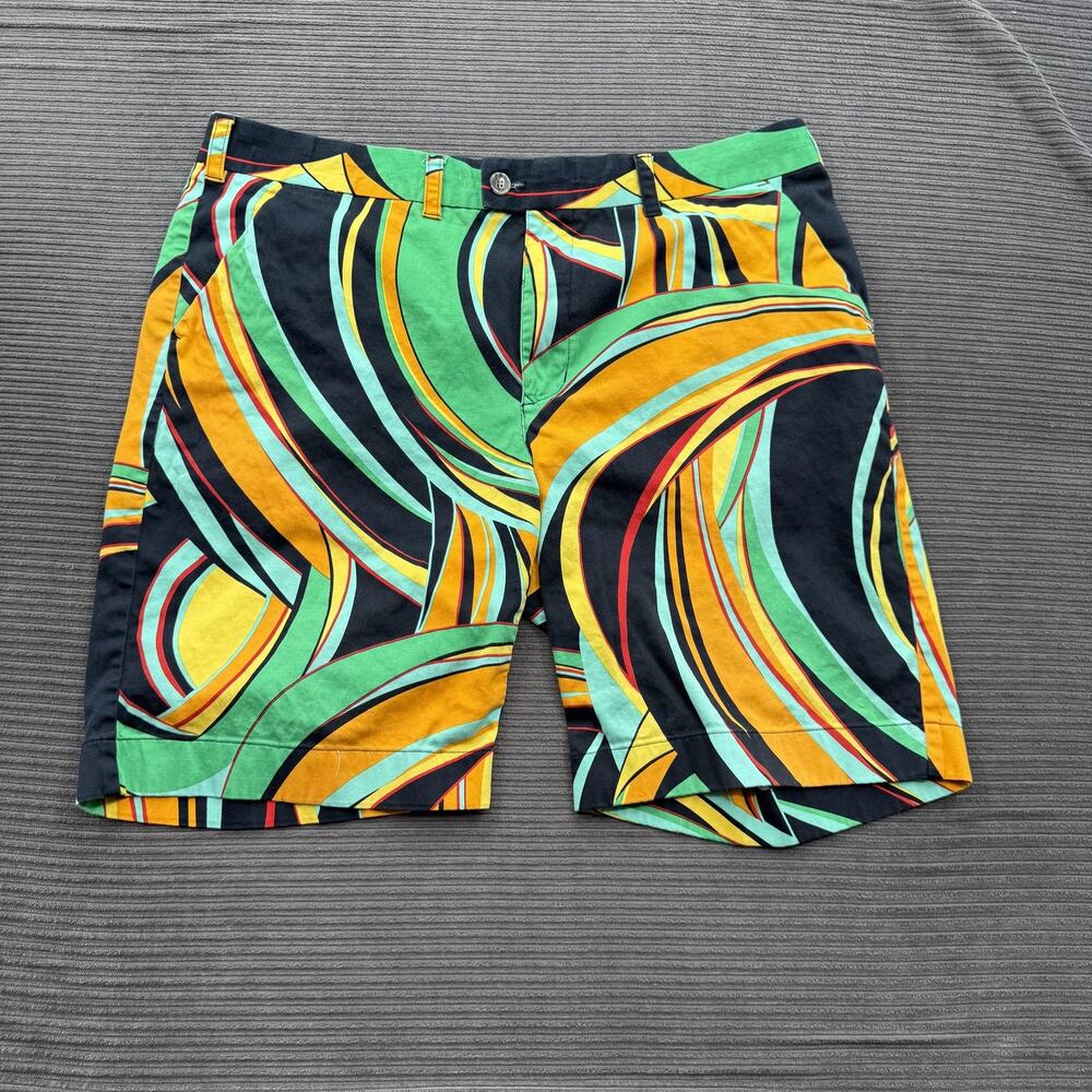 Loudmouth Shorts Mens 40 Swirl Pattern Golf Spandex Casual Funky‎ Golfwear